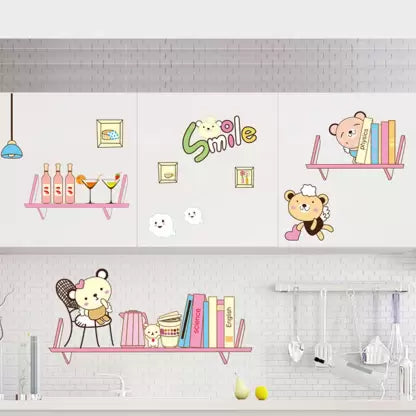 Ay7061 Wall Sticker Shelves Kids Room Decal Nursery Home Decor Removable Wall Poster PVC Wallpaper