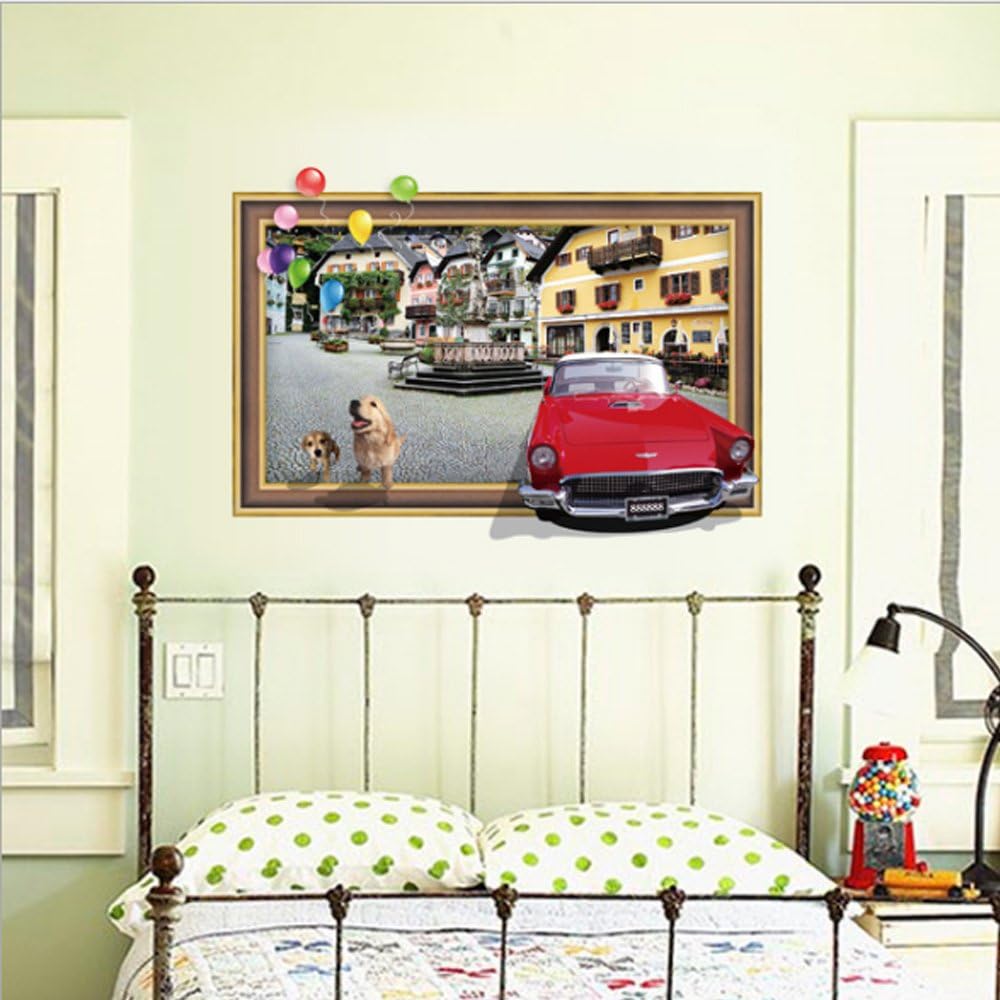 Dog City View Wall Sticker Sk7050