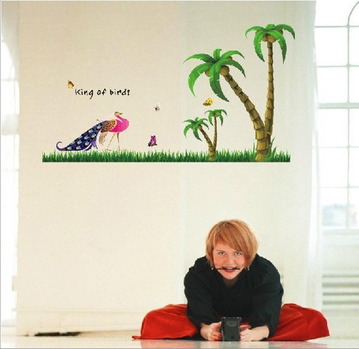 Third Generation peacock Theme Wall Sticker AY1904