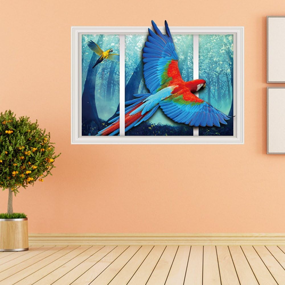 3D wall sticker parrot children's room wall sticker Xh9227