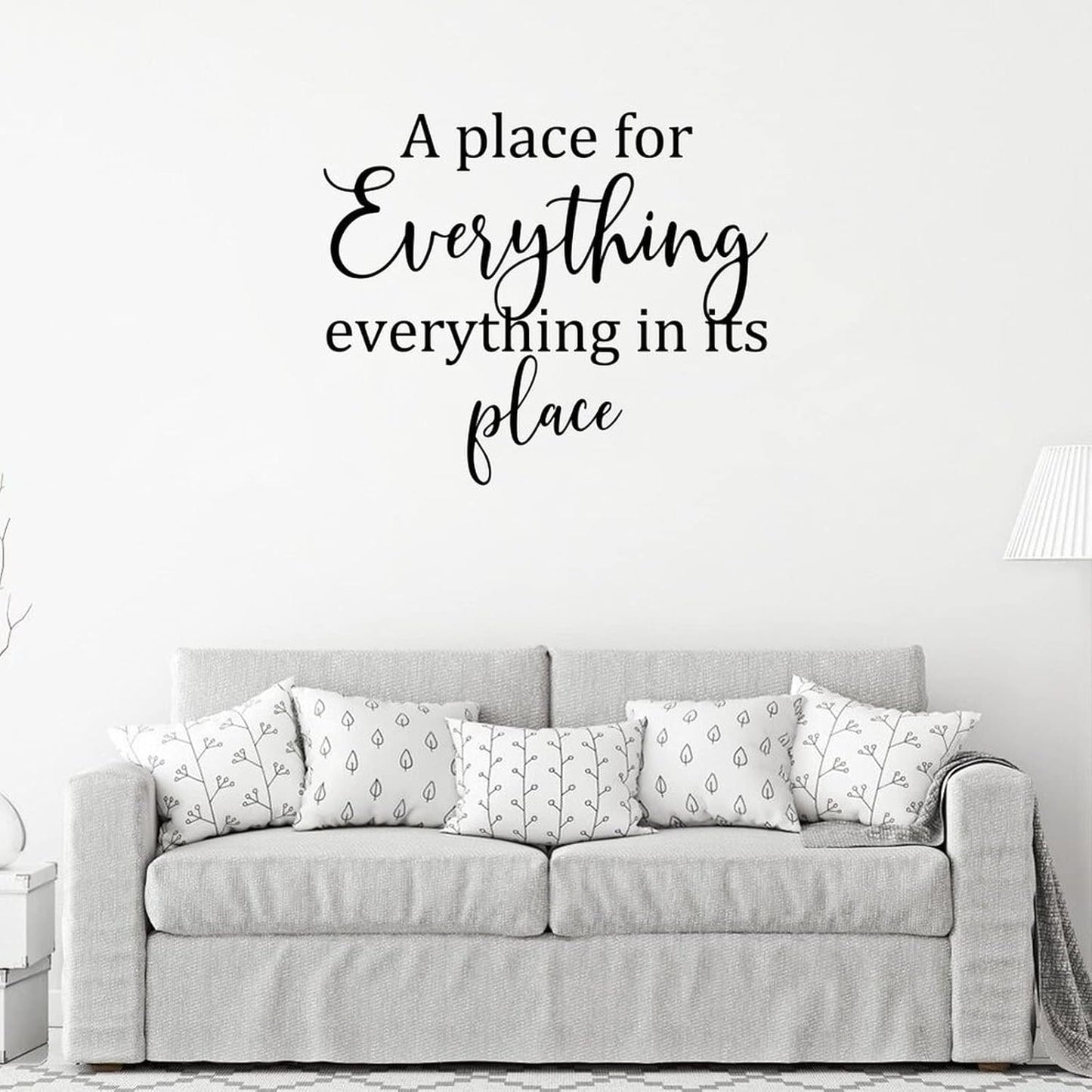 AWSN Inspirational motivational Lettering quotes Wall Decor for Women Boys Girls Kids Living Room bedroom Playroom Nursery Room Wall Stickers Decoration- A Place for Everything and Everything in