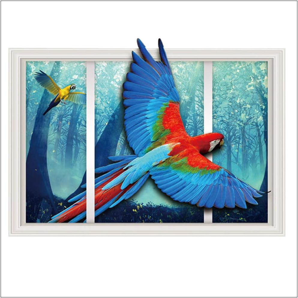 3D wall sticker parrot children's room wall sticker Xh9227