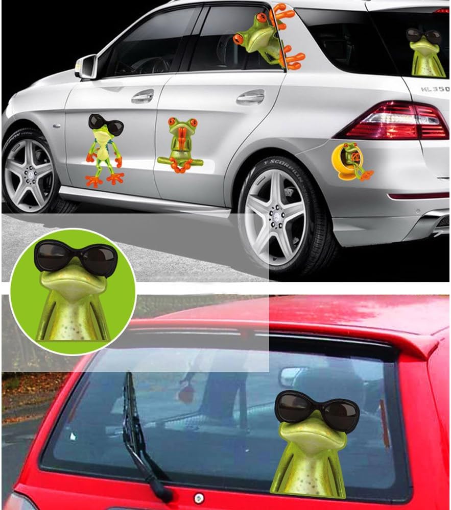 docooler Cartoon Funny Humorous Frog Big Eye Removable Wall Stickers DIY Kid's Child Room Decor Decal AY7159 (70* 50cm)