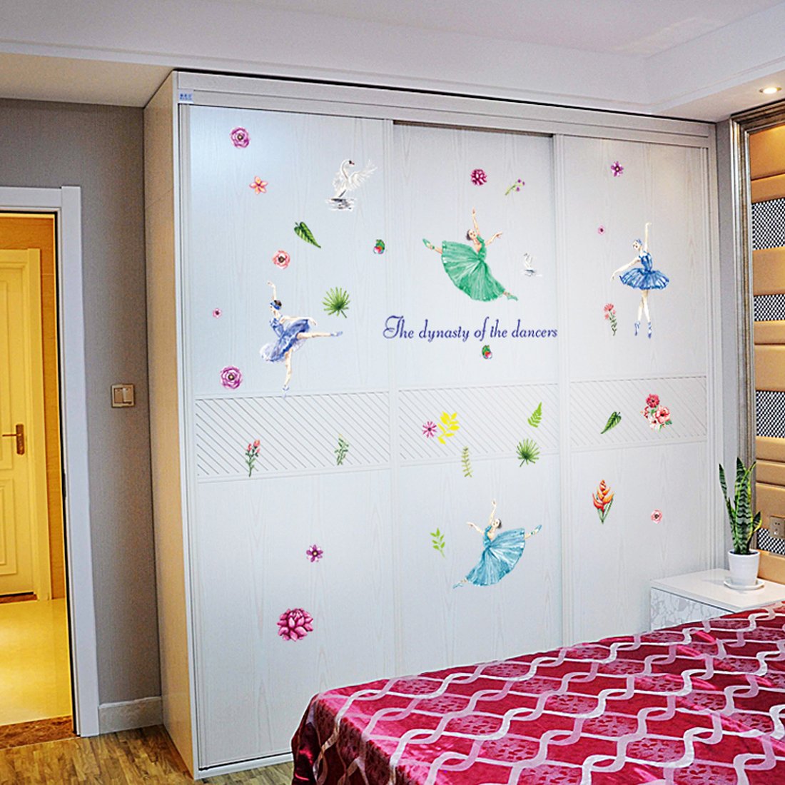 Creative girl room bedroom wall stickers