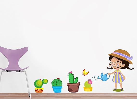 Littlebuds 110 cm Flowers Removable Sticker (Pack of 1)