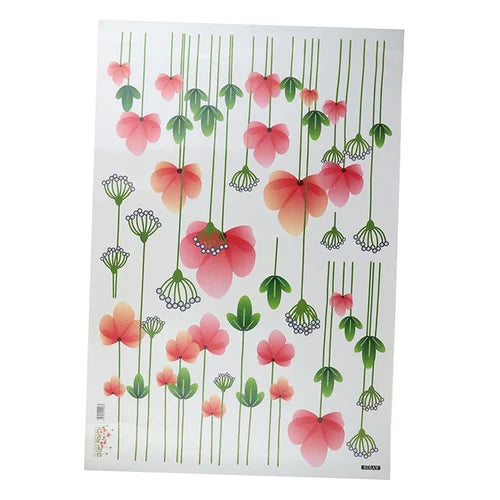 Ay928 China Supplier Removable Beautiful Flower Vinyl Wall Paper Sticker For Room Decoration