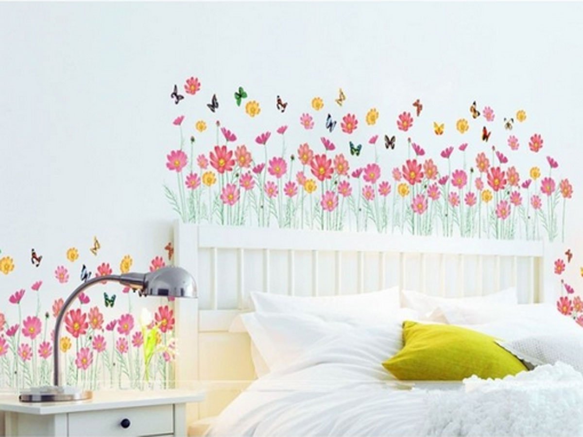 AY870 Little flowers Kids vinyl wall sticker for kids rooms home decor decals adesivos de parede stickers