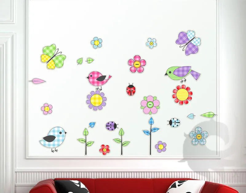cute animal wall sticker, removable, transparent, children's room wall sticker