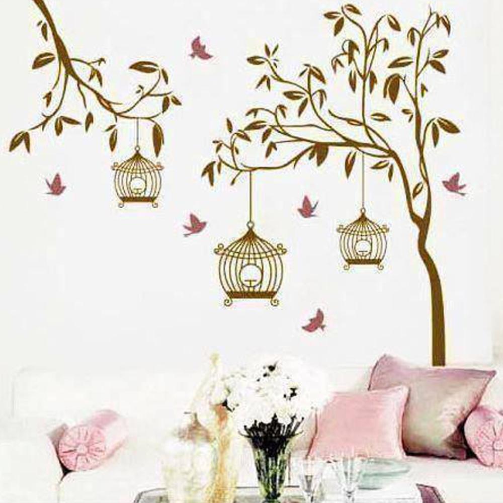 Birds Cage Wall Sticker (AY9039)