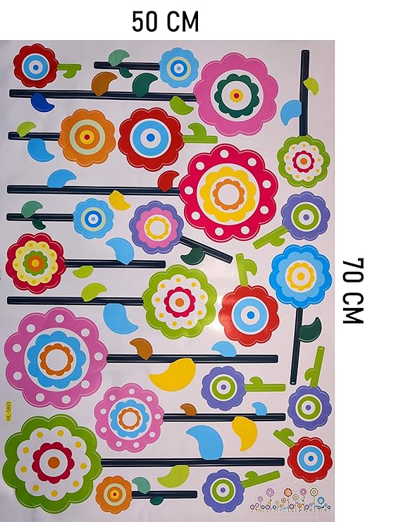 Tc1028 i Organizo Home Decor Staircase SELF Adhesive Wall Sticker Bed Side Flower