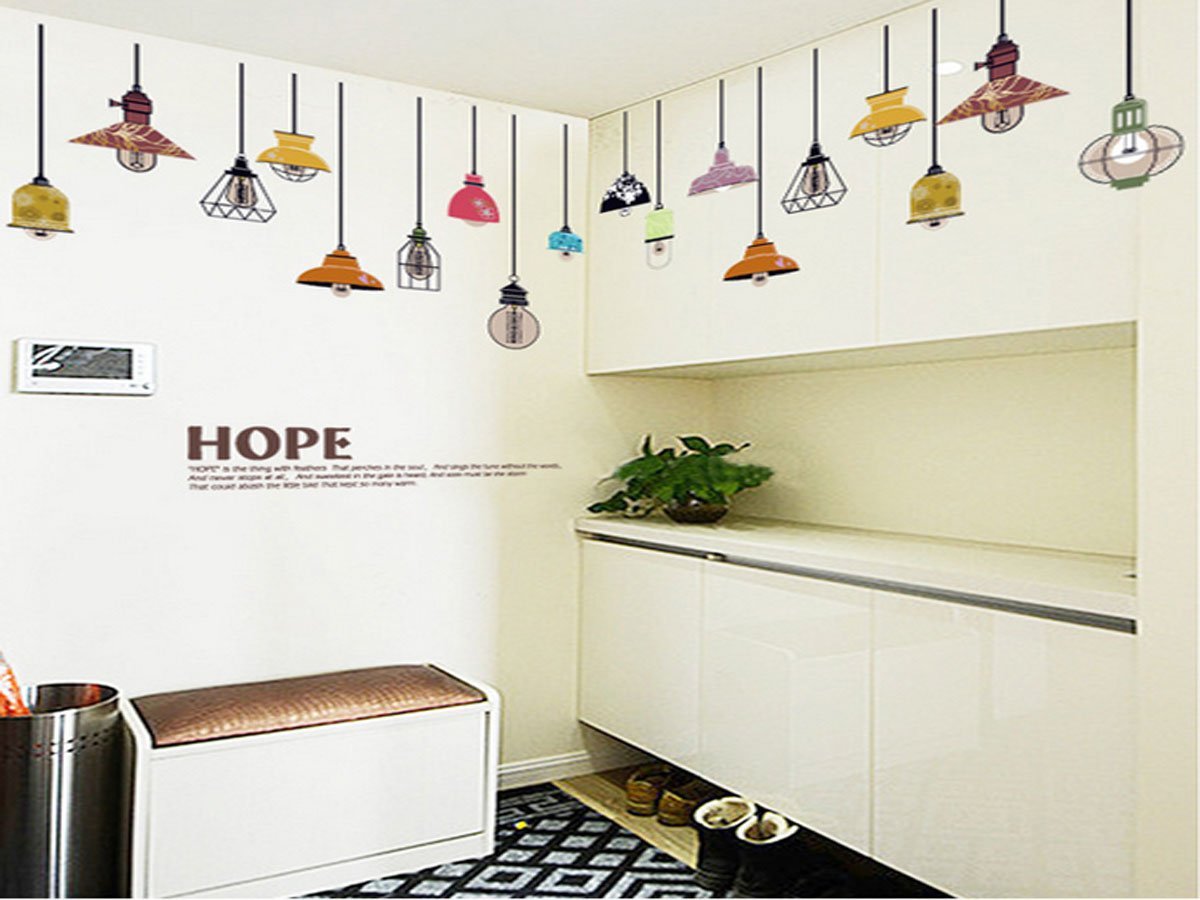 Sk9144 Colorful Light Lamp Wall Sticker