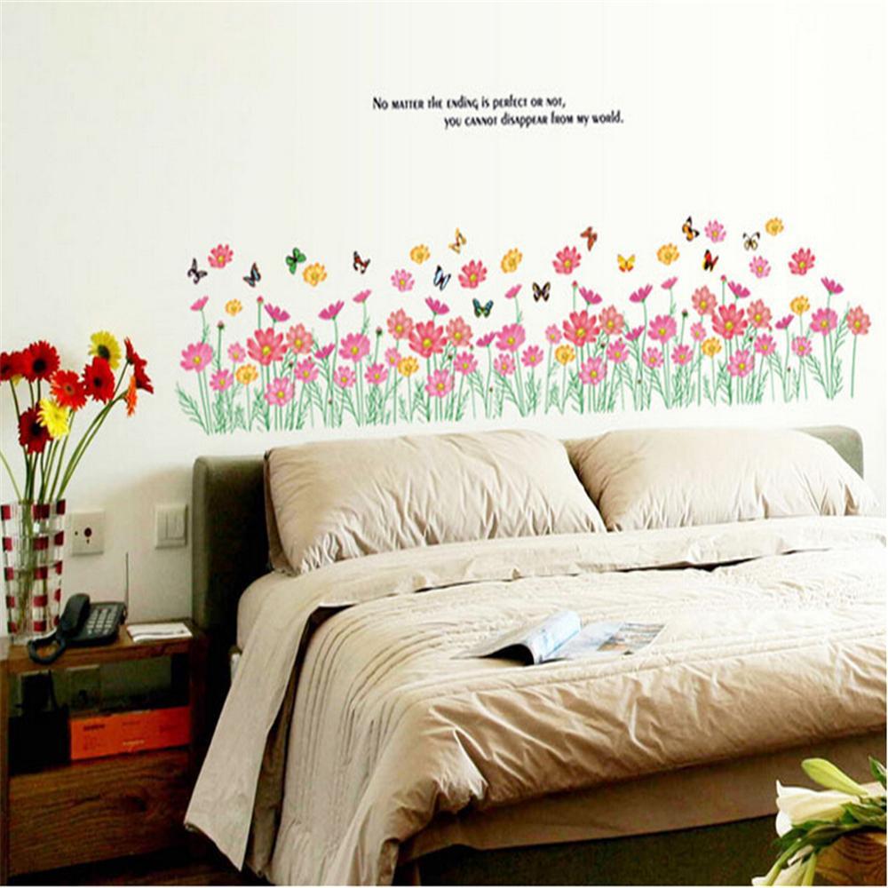 AY870 Little flowers Kids vinyl wall sticker for kids rooms home decor decals adesivos de parede stickers