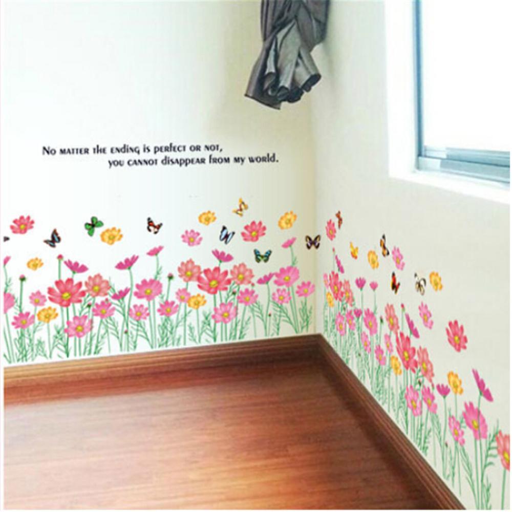 AY870 Little flowers Kids vinyl wall sticker for kids rooms home decor decals adesivos de parede stickers