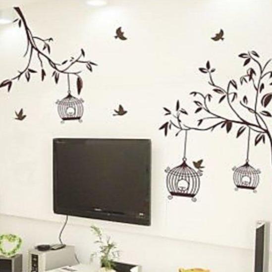 Birds Cage Wall Sticker (AY9039)