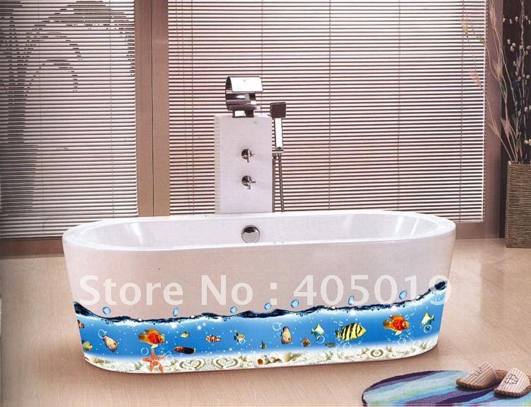 AY917 Finding Nemo Removable Sticker 60x90cm Cartoon Bathroom Decor Occean World Wall Corner Line Cling 6% off total if 2lots