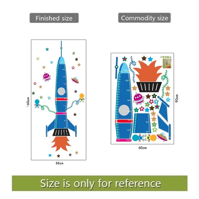 Animal World Rocket Cartoon Children's Bedroom Background Decorate Wall Stickers
