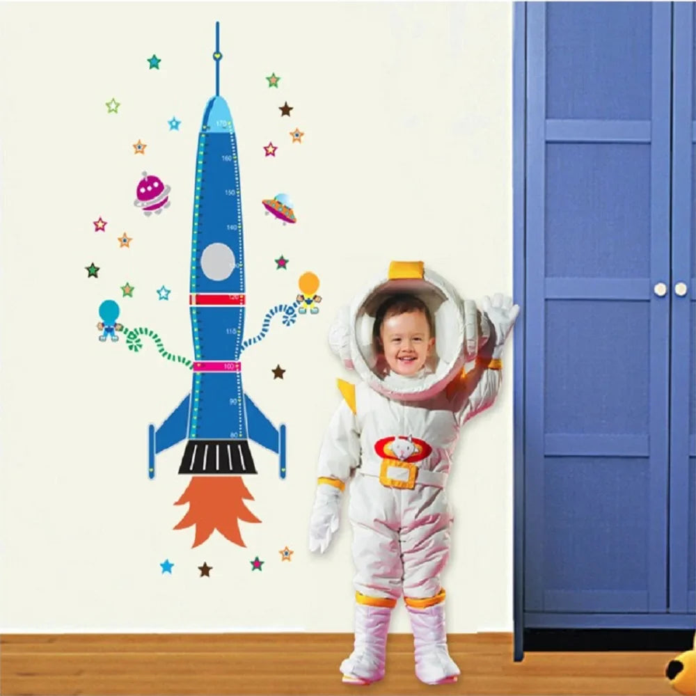 Animal World Rocket Cartoon Children's Bedroom Background Decorate Wall Stickers
