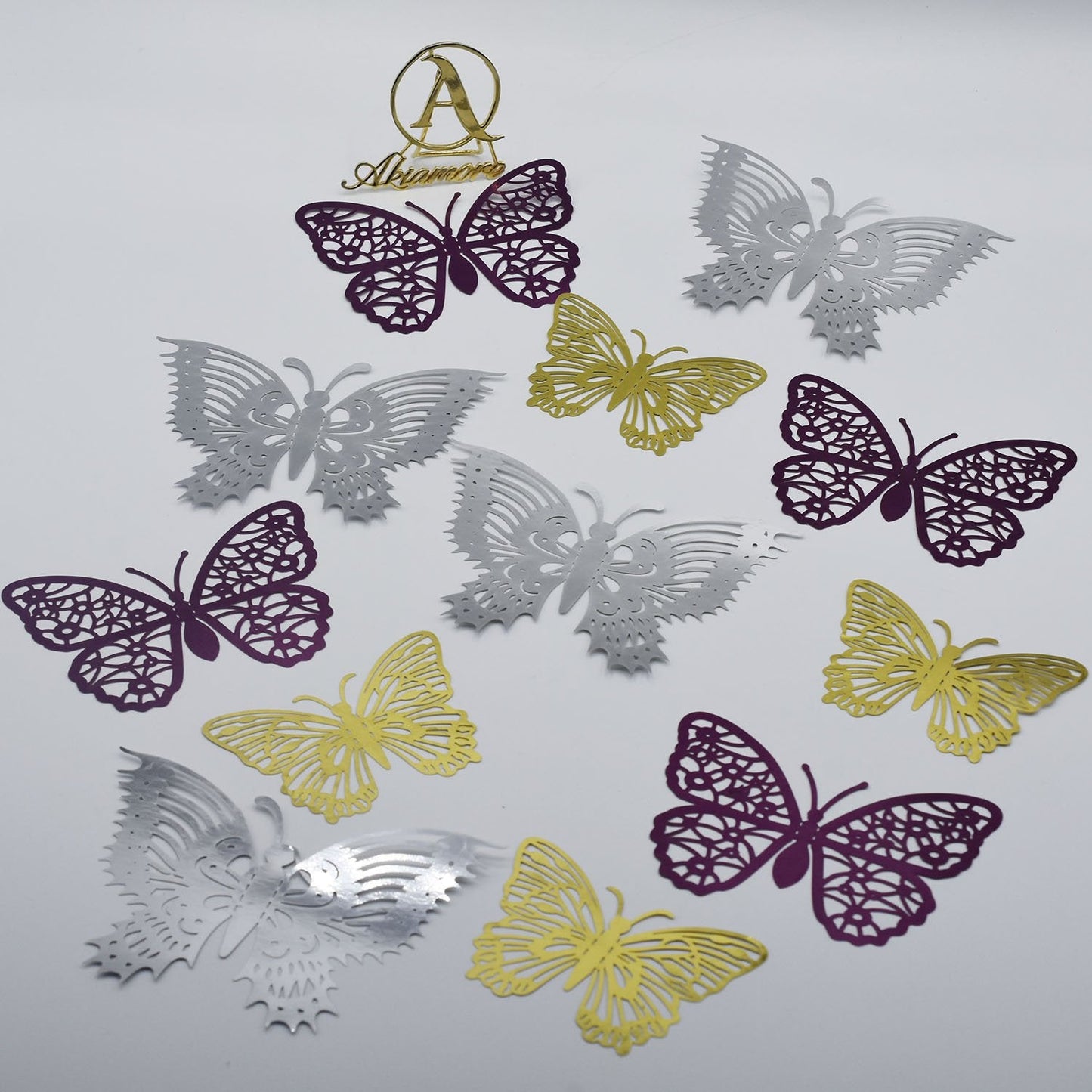 3D butterfly 12 pack multicolor