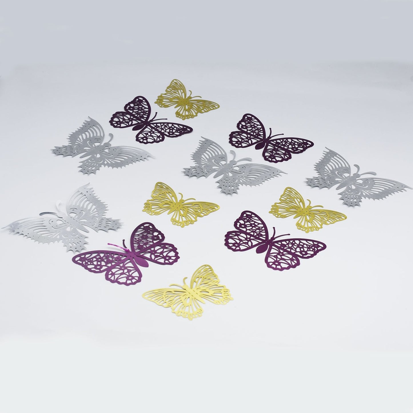 3D butterfly 12 pack multicolor