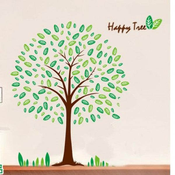 Waterproof Self Adhesive Happy Tree Pattern Removable Wall Sticker TV Background Wall Decal Tree Wall Sticker Ay955