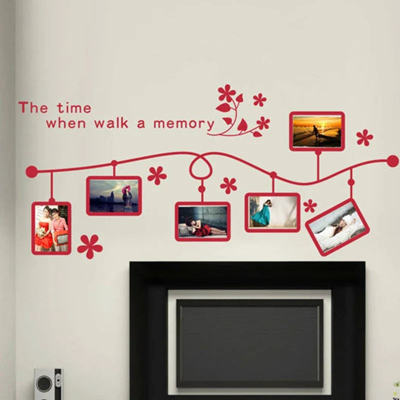 Lm201 Flower Vine Photo Frame Wall Decals Classic Wall Stickers For Home Living Room, Sofa ,TV Background Decoration Free Shipping - AliExpress 15