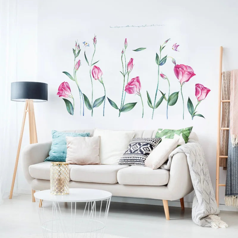 SK9330 Flower Painting Sticker Home Decorative Sticker Wall Sticker DIY Sticker | Sticker decor, Wall stickers, Flower wall stickers