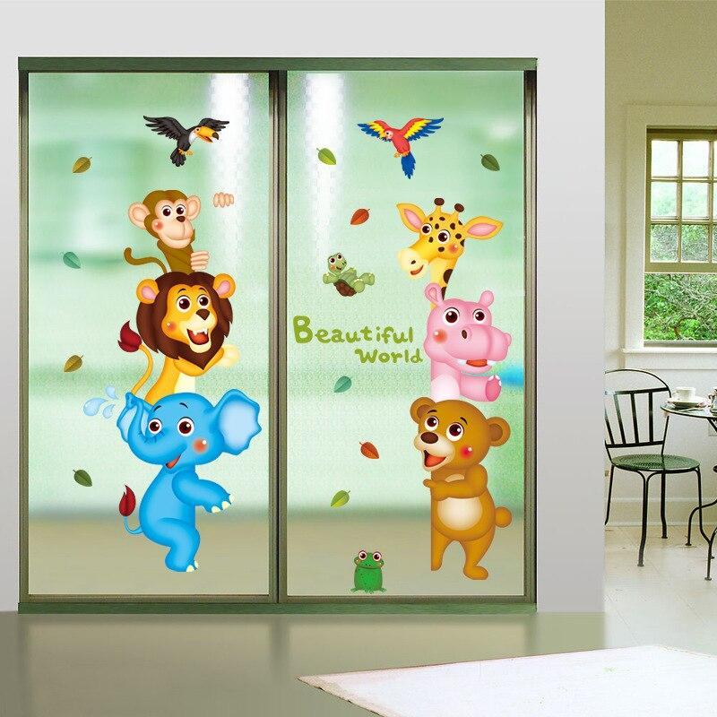 RELIZA WALL STICKER ANIMAL ANIMAL KIDS ZOO LION WALL STICKER XL8207