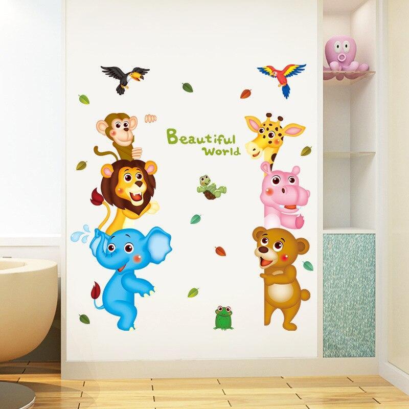 RELIZA WALL STICKER ANIMAL ANIMAL KIDS ZOO LION WALL STICKER XL8207