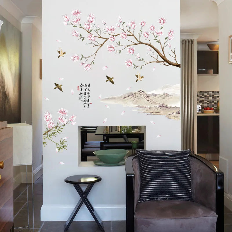 Ink Painting Landscape Painting Wall Stickers Sk9286