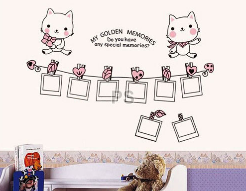JM7103 Photo Frame Wall Stickers Home Decor Cute Decals Quotes Kids DIY Adesivo de Parede Removable Mixable