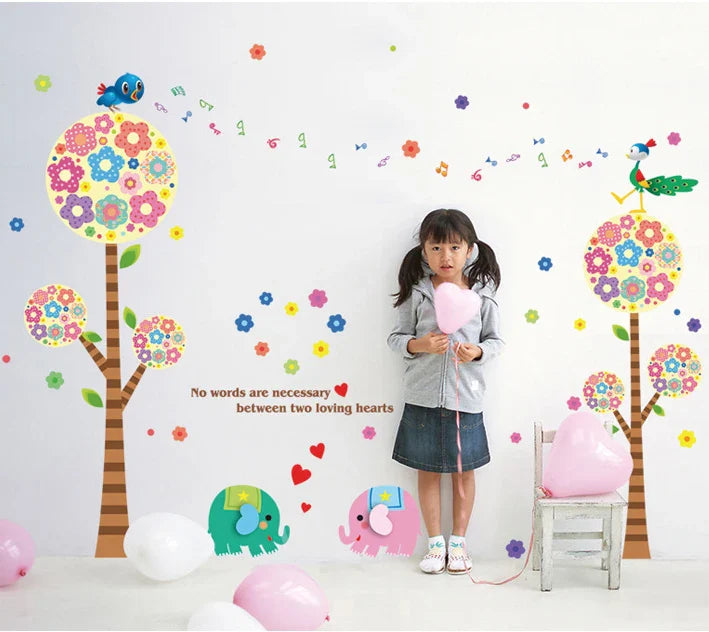 Children's Square Living Room Cartoon Classroom Kindergarten Theme Wall Sticker Removable Art Decor Mural Decal Sticker AY213a
