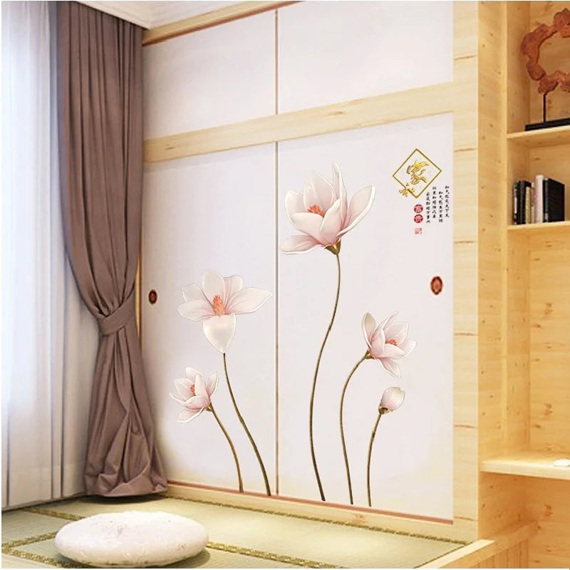 Modern Chinese Style Decoration Wall Tv Background Mural Wall Stickers Home Decor Living Room Stickers Muraux