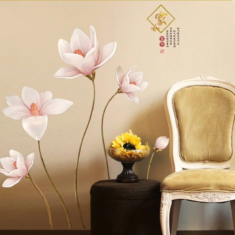 Modern Chinese Style Decoration Wall Tv Background Mural Wall Stickers Home Decor Living Room Stickers Muraux