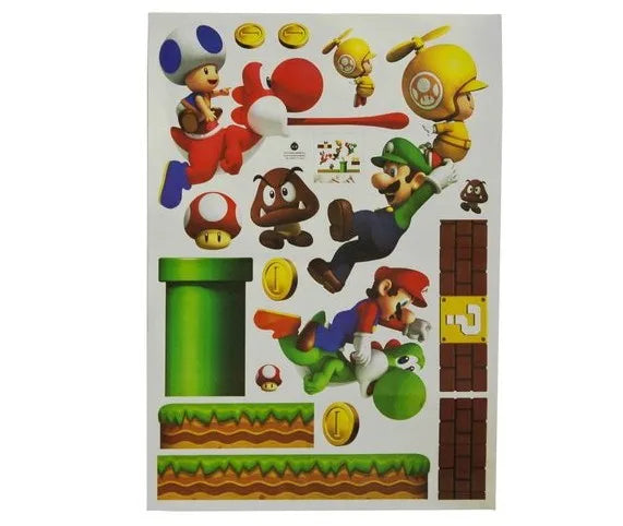 New Super Mario Bros PVC Removable Wall Sticker Home Decor For Kids Room - AliExpress 15