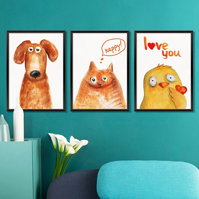 Wall Sticker picture frame Dog Cat Chicken Sticker XL8322