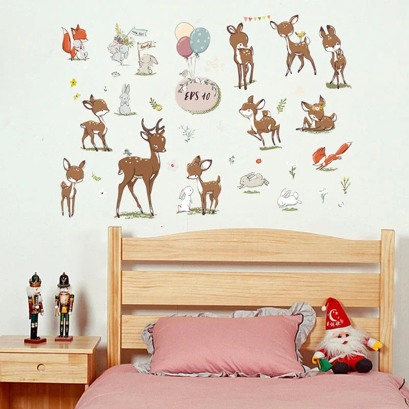 Sk9293 Sika Deer Wall Sticker