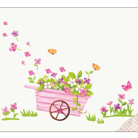 TipTop Wallstickers (Handbarrow & Flower)