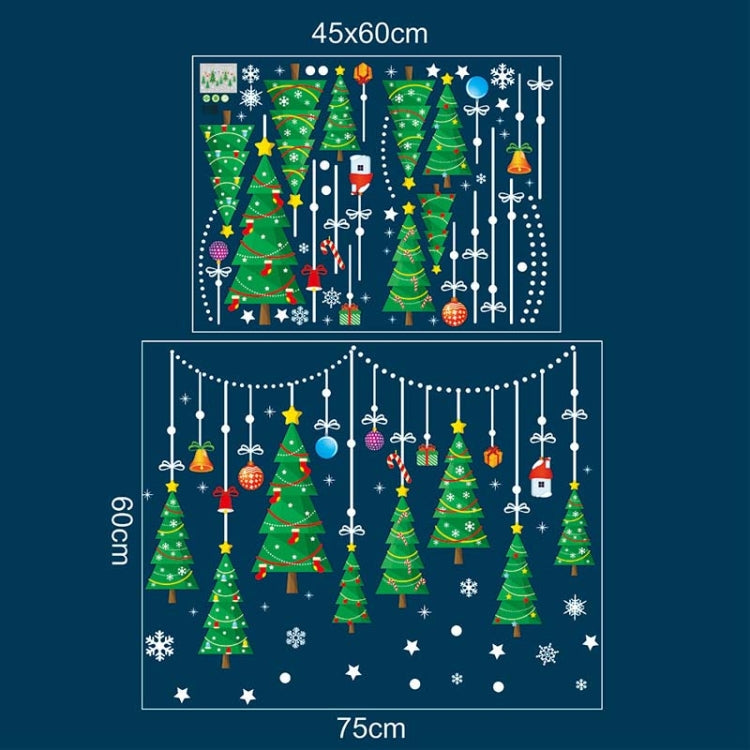 XH-6255 Christmas Tree Glass Door Pendant Window