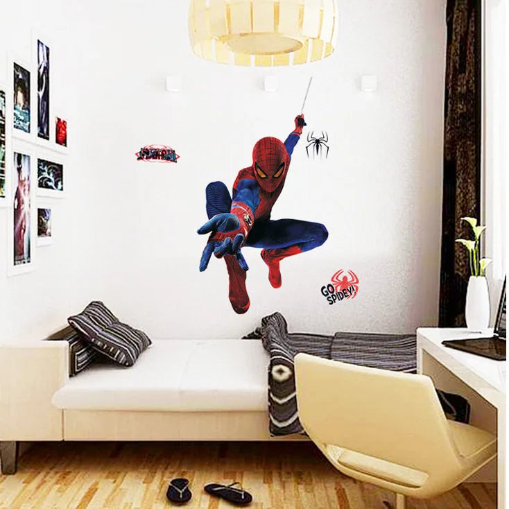The Brave Spider Man Design Wall Stickers