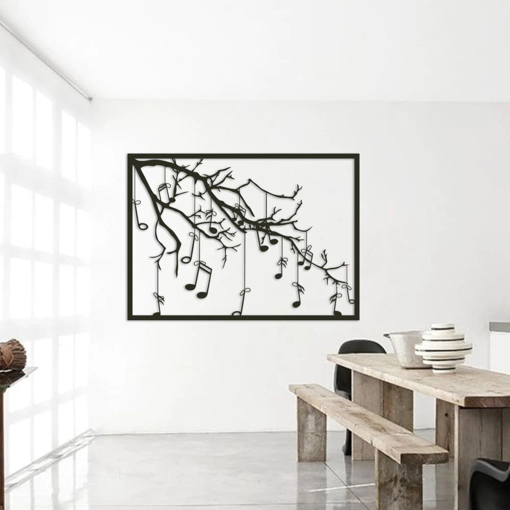 Melody Tree Panel | Musical Notes Tree of Life Wall Decor