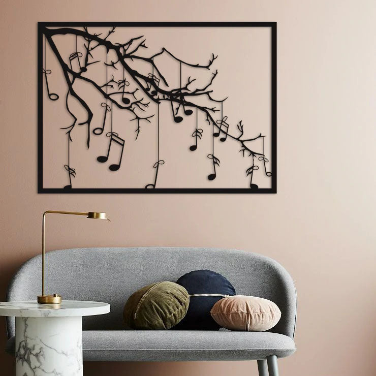 Melody Tree Panel | Musical Notes Tree of Life Wall Decor