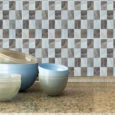 DIY Kitchen Bathroom Bathroom Simulation Wall Tile Waterproof Wallpaper, Peel and Stick Tile Backsplash Wall Tiles 8"x8" (6 Sheets) JM706