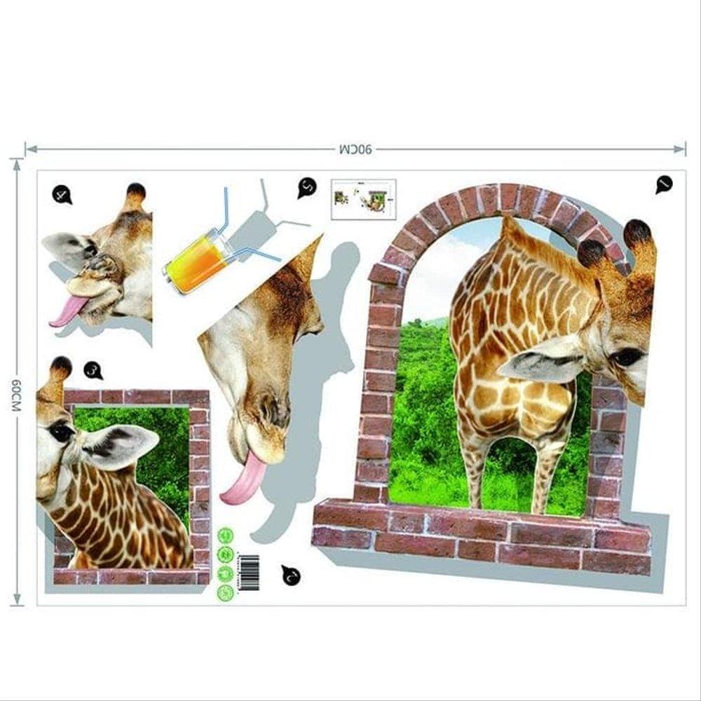 3D Girrafe Wall Stickers XH0861C
