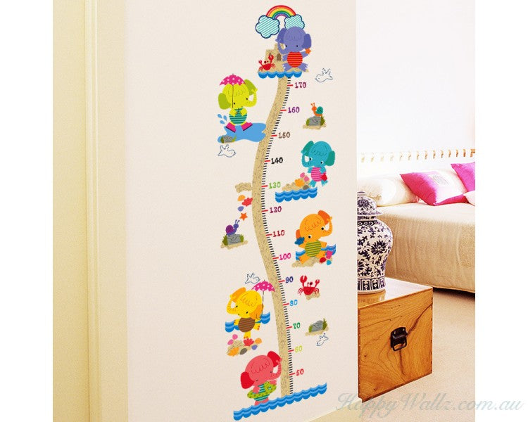 Wall Sticker, height measurement wall sticker, Elephant XH9267