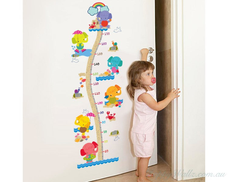 Wall Sticker, height measurement wall sticker, Elephant XH9267