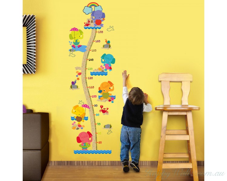 Wall Sticker, height measurement wall sticker, Elephant XH9267