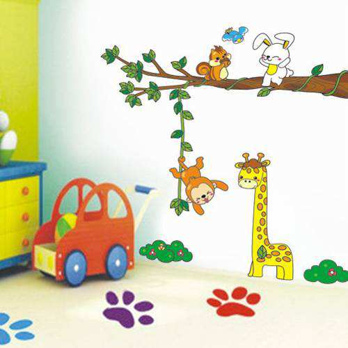 Giraffe Friends - Large Wall Decals Stickers XY1019