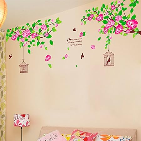 WALLSTICKER 60X90 AY1916A PINK HIBISCUS WALSTIKER