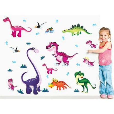 abc1045 Wall Stickers Children Room Home Decor Dinosaur Vinyl Kids Room Decal Baby Nursery Decor