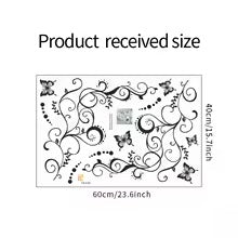 Black and white butterfly pattern art bedroom porch commercial wall background beautification decorative wall stickers wallpaper